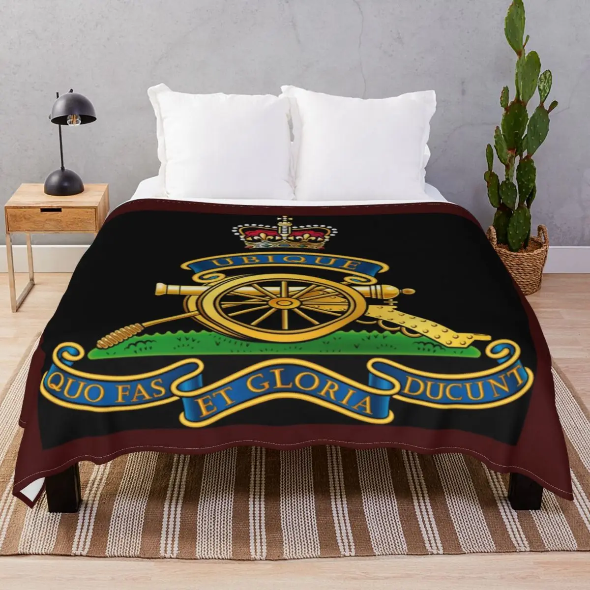 Royal Artillery Cap Badge Blankets Coral Fleece Textile Decor Comfortable Throw Blanket for Bedding Sofa Camp Cinema