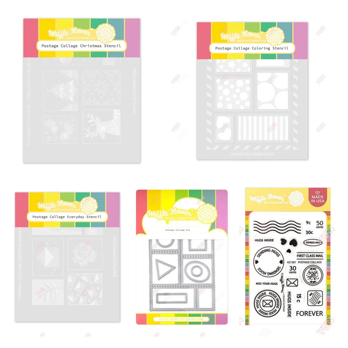 

Postage Collage Coloring Stencil Holiday Decorations Metal Cutting Dies Stamps for Scrapbooking Embossing DIY Paper