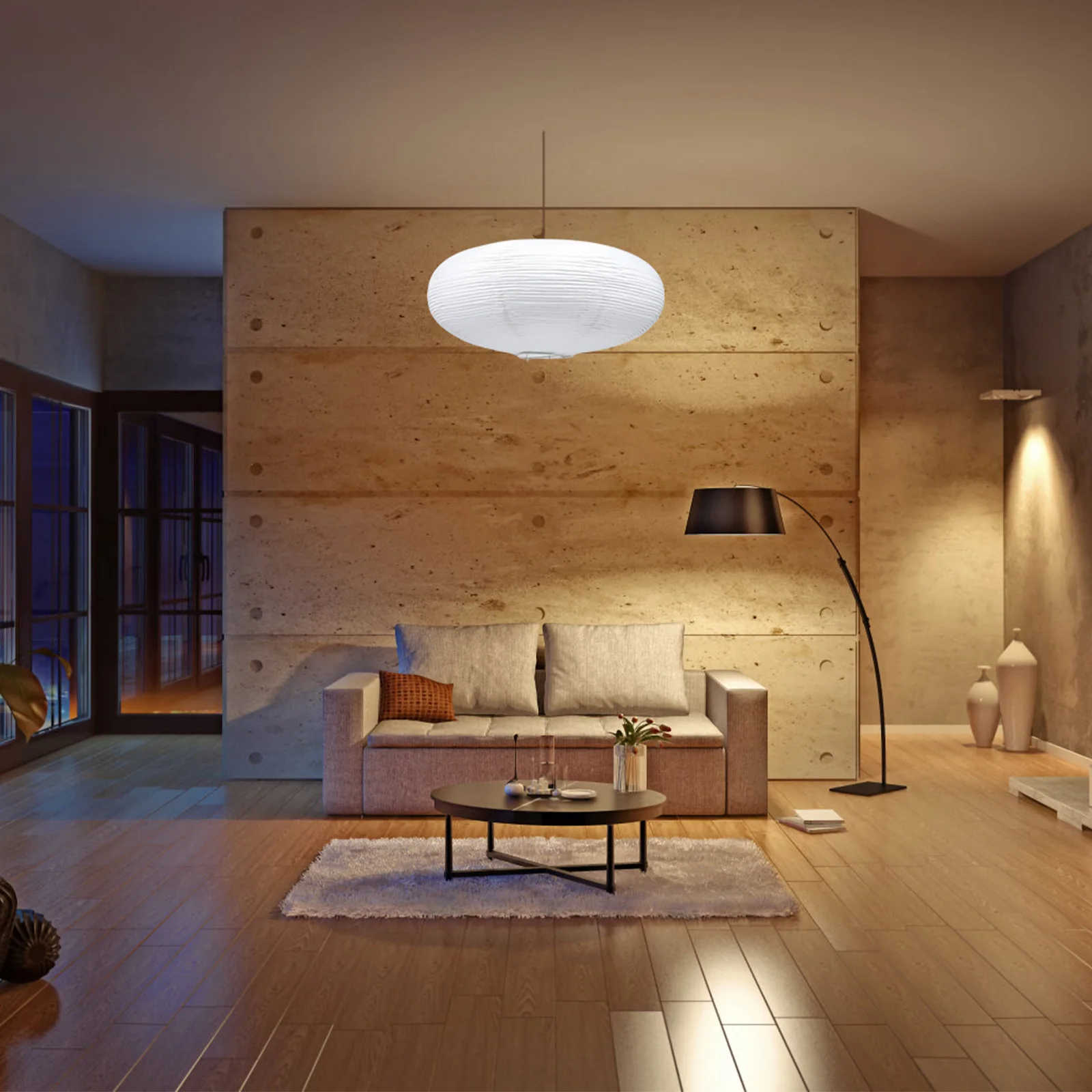 Абажур в стиле бохо бумажный подвесной светильник простой японский стиль белый