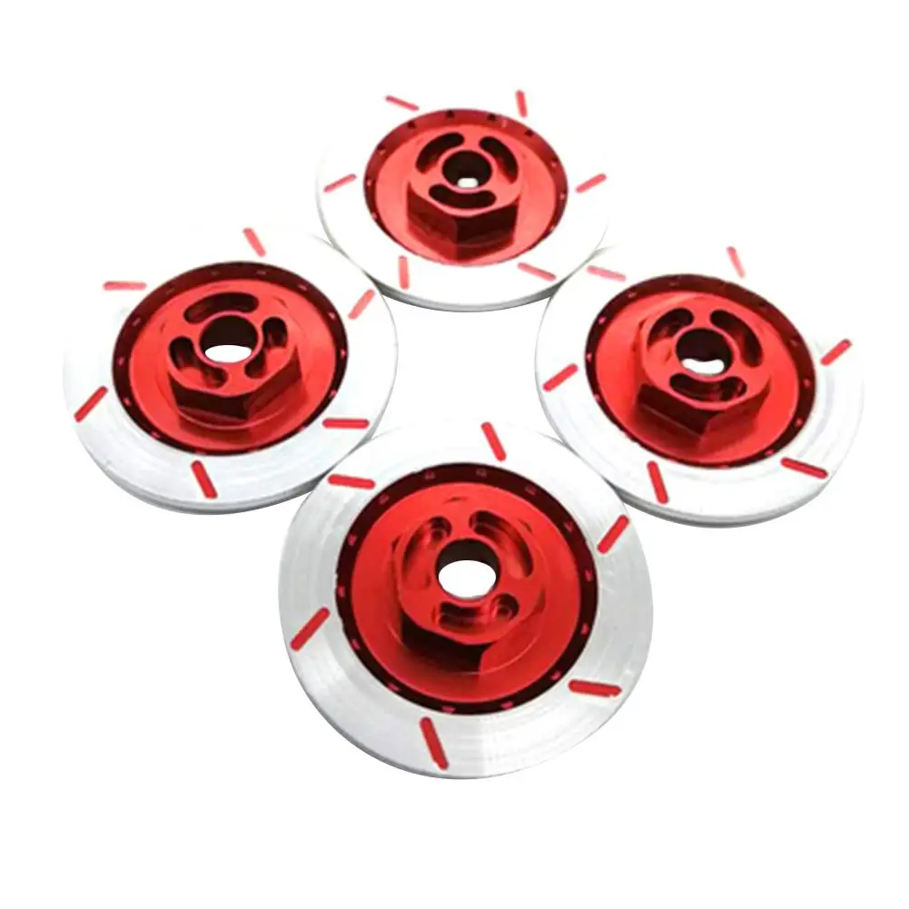 4 шт. Алюминиевый сплав тормозной диск колесный ящик металлический гайка 12 мм шестигранник для моделей автомобилей RC 1/10 HSP 94123/122/103 D4 CS Parts on.