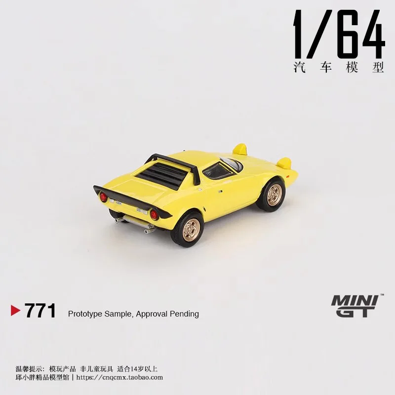 Фото MINI GT 1:64 Lancia Stratos HF Stradale Lancia, миниатюрная модель компрессионного вала из сплава, украшение для взрослых, игрушка для мальчика, подарок на день рождения №3