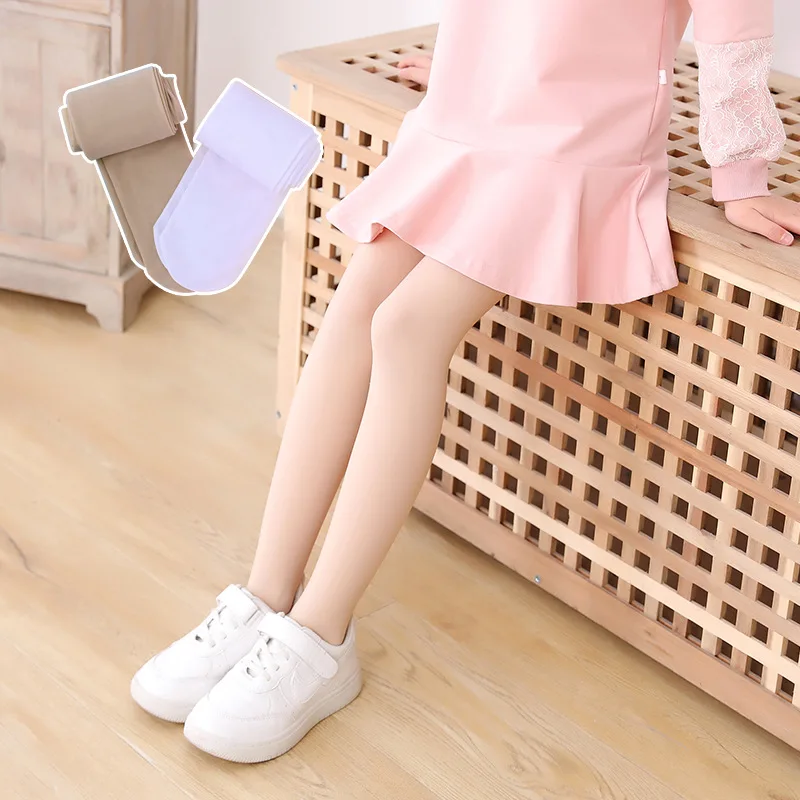 

Children's Pantyhose Thin Breathable Soft Q Smooth Elastic Girls Tights Leggings Skin Colour Training Dance Kids Stockings