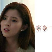crystal korean drama world of the married kim hee ae same style earrings new style high quality earrings retro unique