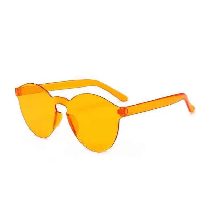 

Frameless One Piece Jelly Transparent Sunglasses Fashion Candy Color Sunglasses One Piece Ocean Piece Sunglasses