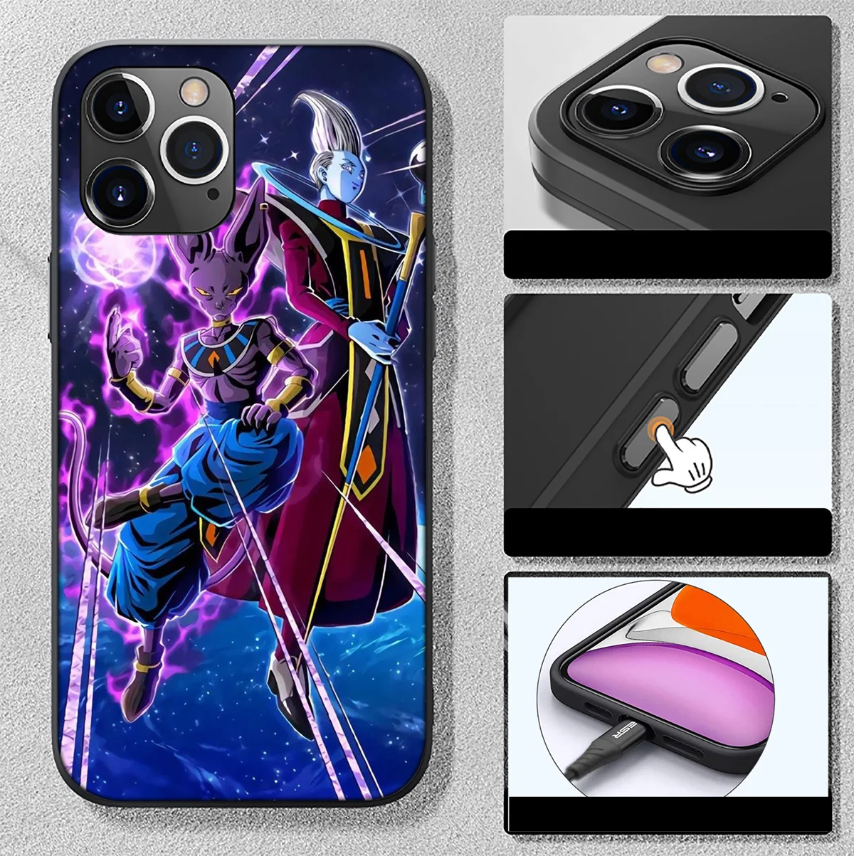 beerus ANIME New High-End Phone Case for Samsung Galaxy A15 S10E S9 S8 S7 Note 20 10 9 8 Plus Lite