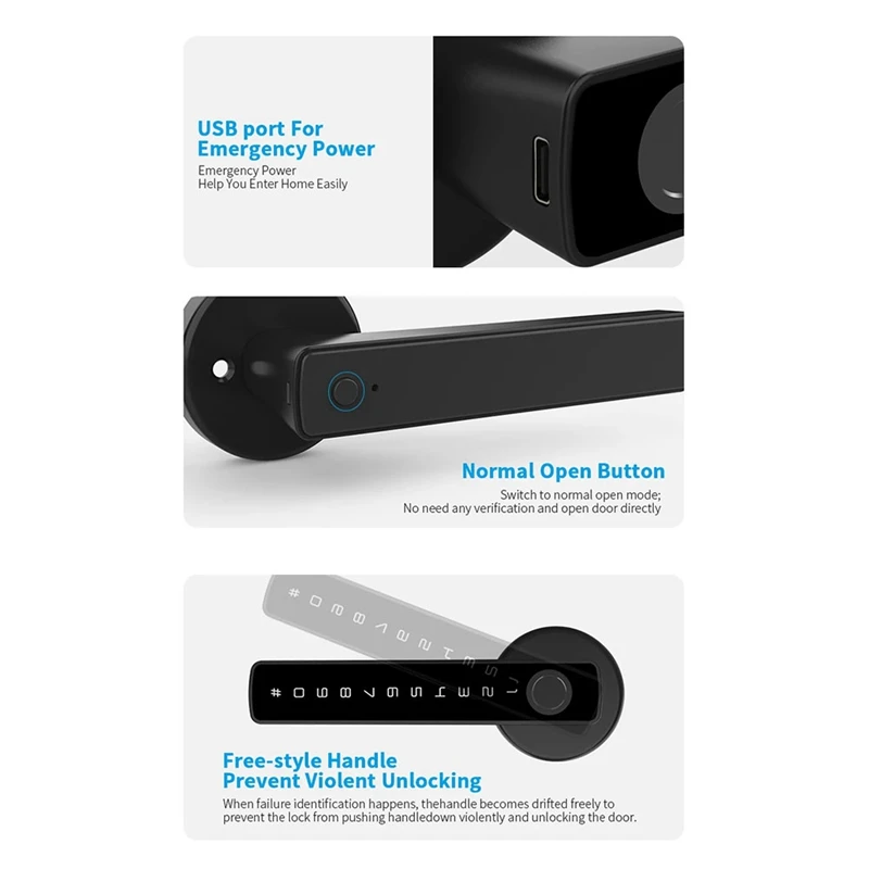 Приложение Tuya Smartlife умный пароль от отпечатка пальца RFID IC-карта замок с одной