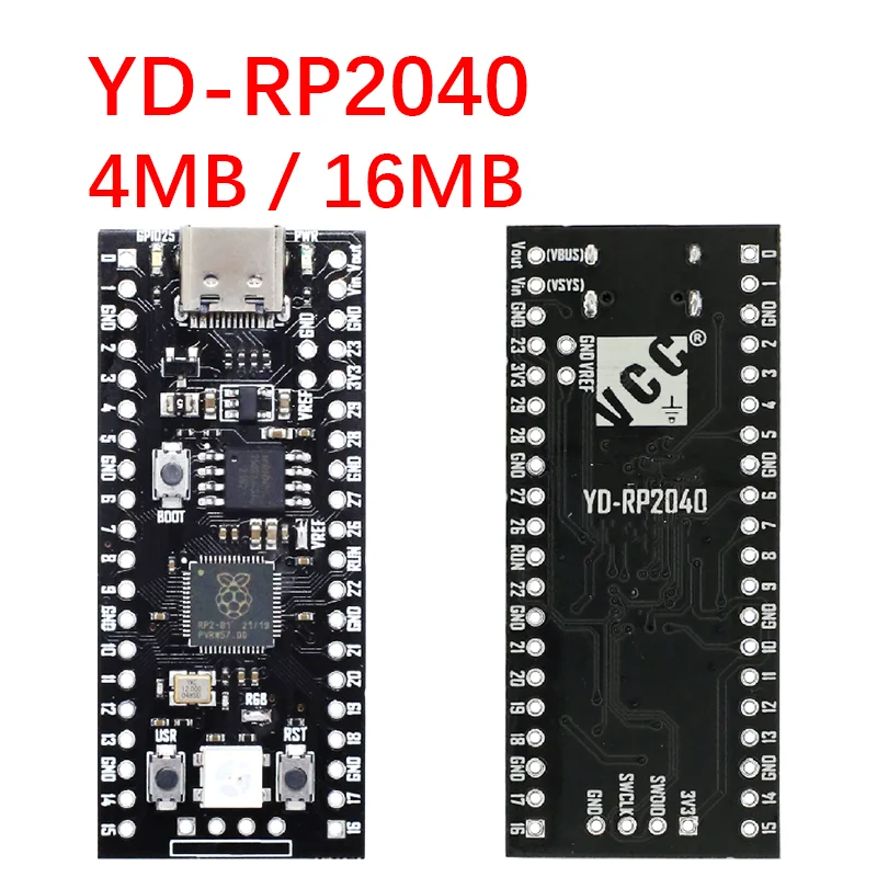 YD-RP2040 Основная плата TYPE-C USB-C для Raspberry Core Board 4 МБ/16 МБ RP2 Pi Pico Micropython