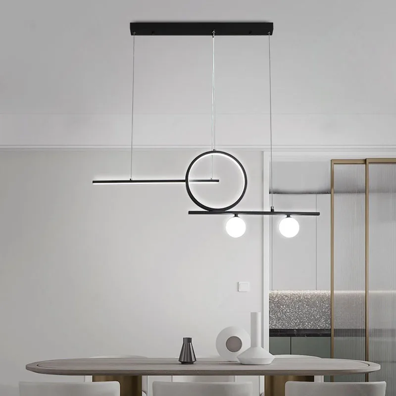 

Modern Simple Black Gold White Iron LED Chandelier for Bedroom Living Dining Study Room Bar Kitchen Aisle Home Indoor Decorative