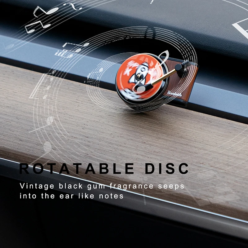 High Quality Car Air Freshener For Tesla Model 3 Model Y Perfume Record Player Refill Auto Air Vent Clip Vinyl Phonograph
