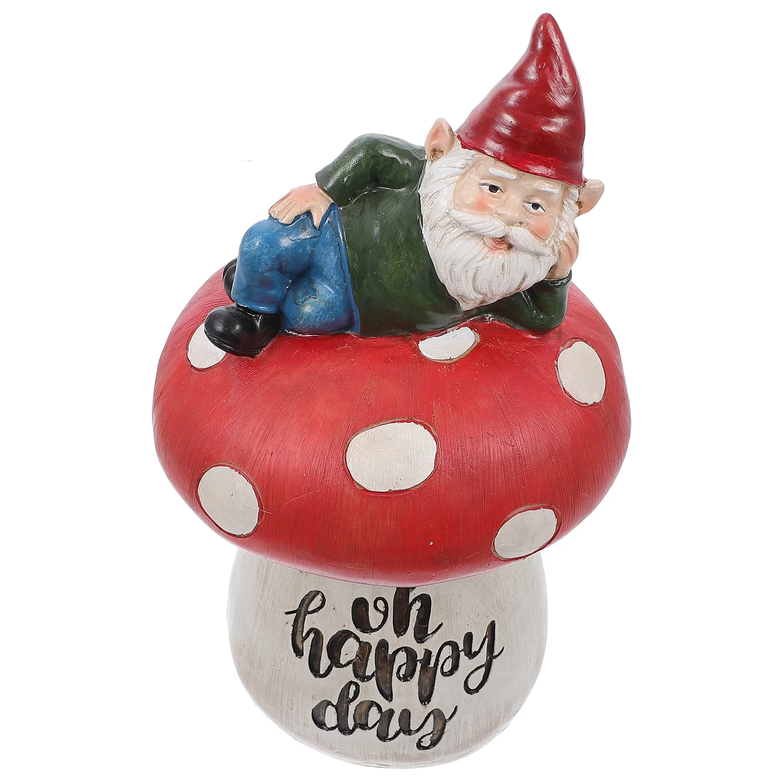 

1Pc Sculpture Adorn Decorative Statue Resin Craft Gnome Mushroom Decor for Home Garden Balcony