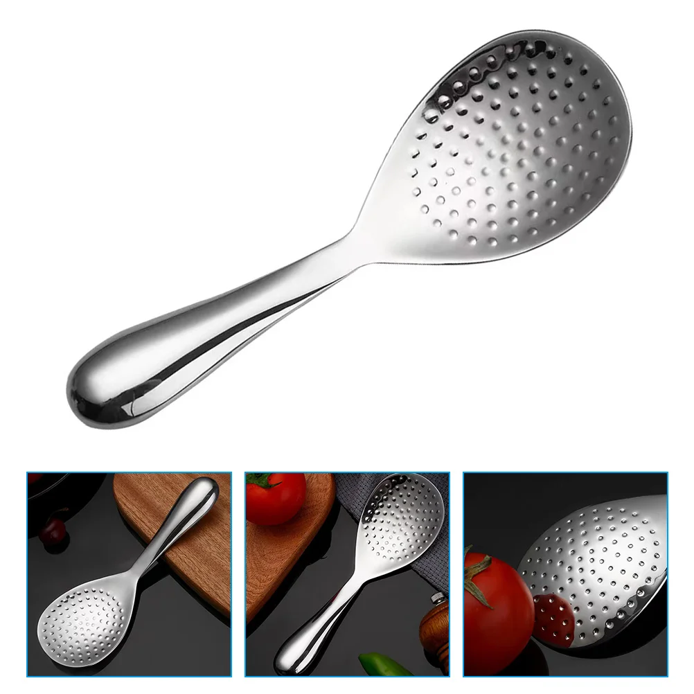 

Stainless Steel Scoop Rice Spoon Meal Kitchen Convenient Household 20.5X7X1CM Practical Ladle Restaurant Silver 304 Thickened