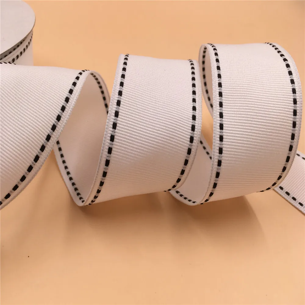 

2 Yards 38MM White Wired Edges Ribbons for Christmas Festival Gift Box Wrapping Sewing New Year Crafts Packing DIY