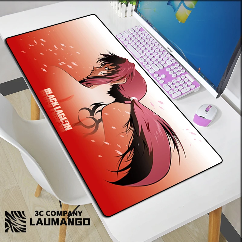 

Black Lagoon Large Mause Pad Gaming Accessories Mouse Desk Mats Gamer Mousepad Xxl Anime Pc Cabinet Carpet Extended Keyboard Mat