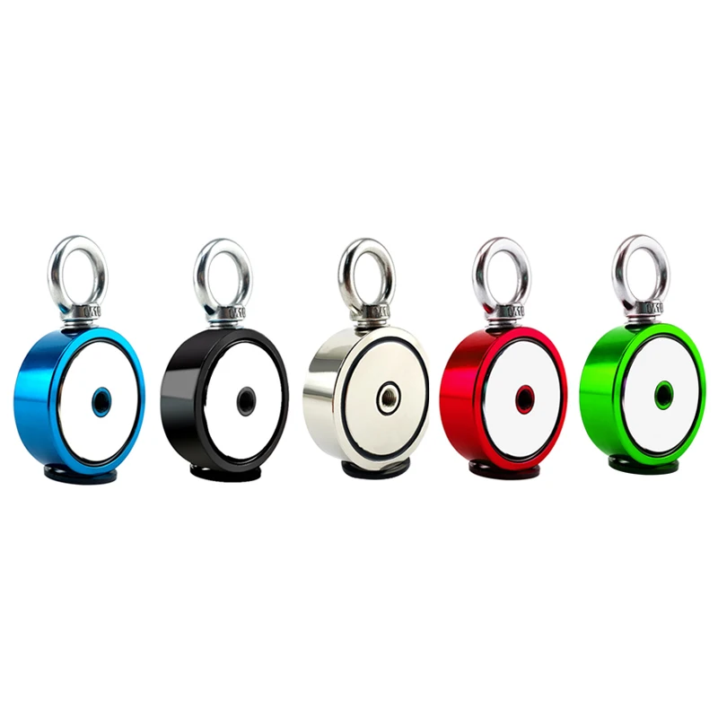 

Super Strong Neodymium Fishing Magnets Heavy Duty Rare Earth Magnet with double sided Eyebolt for Salvage Magnetic Fishing