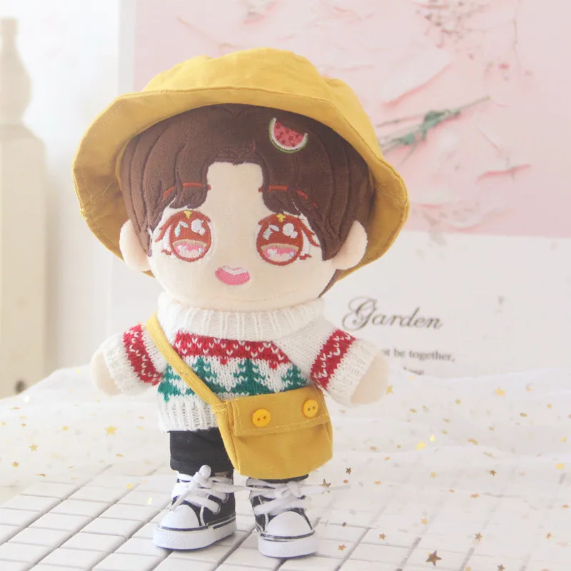 

Новая Одежда для кукол, сумка для брюк, рыбацкая шляпа, свитер для кукол-идола 20 см, аксессуары, плюшевая Одежда для кукол, игрушки, корейские куклы Kpop EXO