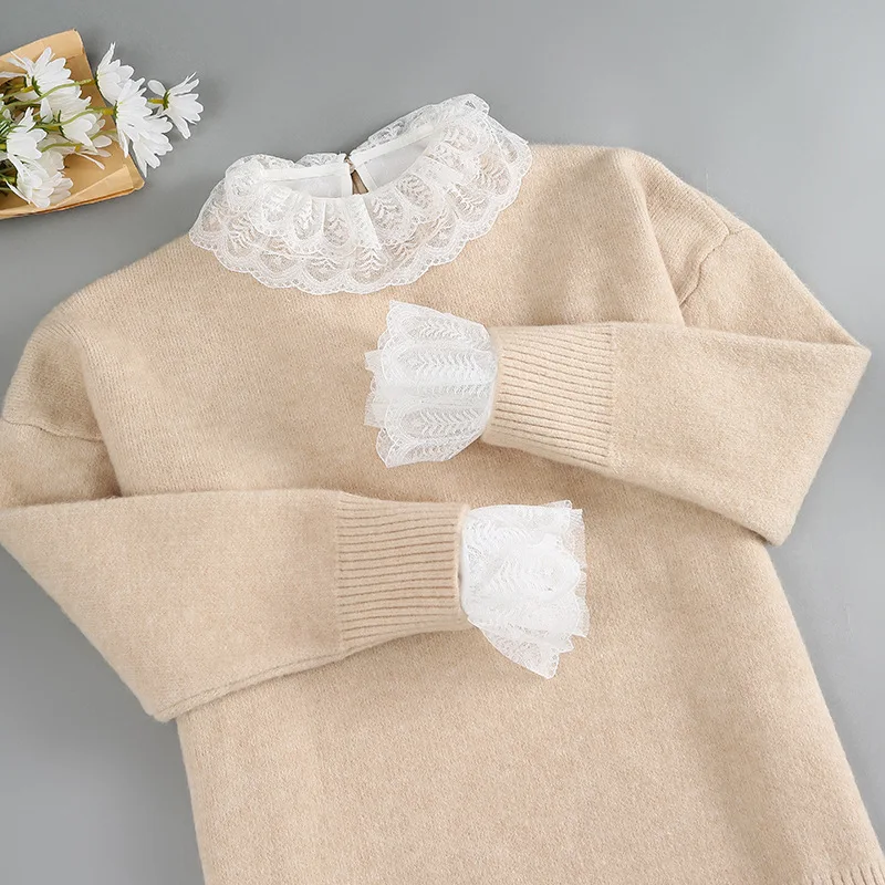 

Fashion Autumn Lapel Fake Collar for Women Shirt Lapel False Collar Blouse Tops Sweater Detachable Collars Set