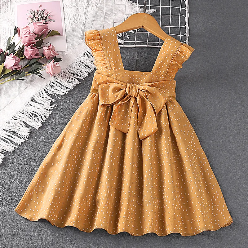 

Girls Summer Polka Dot Sleeveless Princess Dress Kids Dresses for Girls Flower Girl Dresses Kids Dresses for Girls