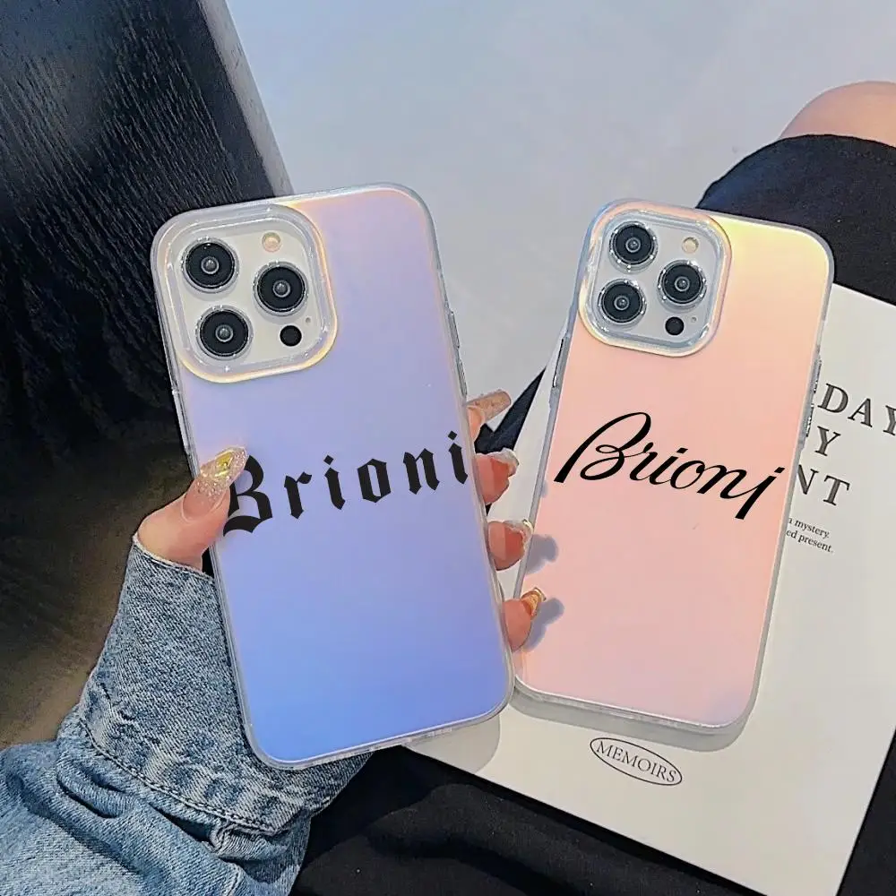 Фото Чехол B-Brioni для iPhone 17 16 15 14 13 12 11 Pro Max Plus, прозрачный, с лазерным градиентом «Аврора» №2