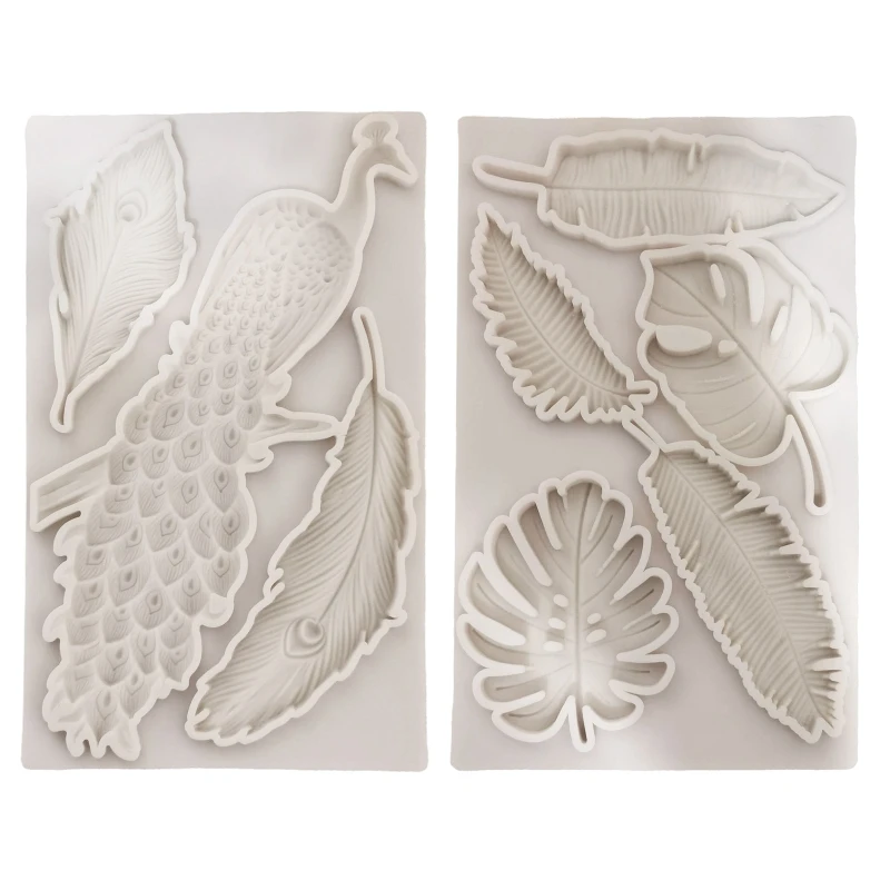 

Cake Chocolate Clay Soap Leaves Shape Handmade DIY Candle Resin Crafts