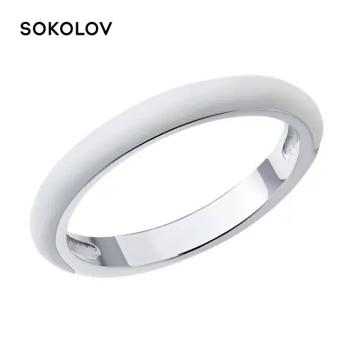 Кольцо SOKOLOV из серебра с эмалью Серебро 925 Женское Оригинальная продукция Новинка