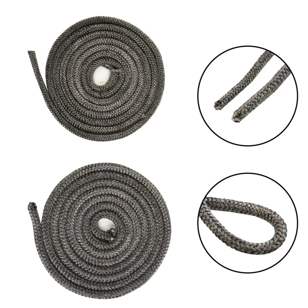 

Black Stove Fire Rope Wood Burning Stove 6/8mm 2m Length Log Burner Door Seal Fiberglass Sealing Cord Replacement Stove Rope