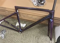 newest style color purple chameleon frame custom paint and logos ud glossy taiwan uci road bike framehandlabe bsa disc brakes