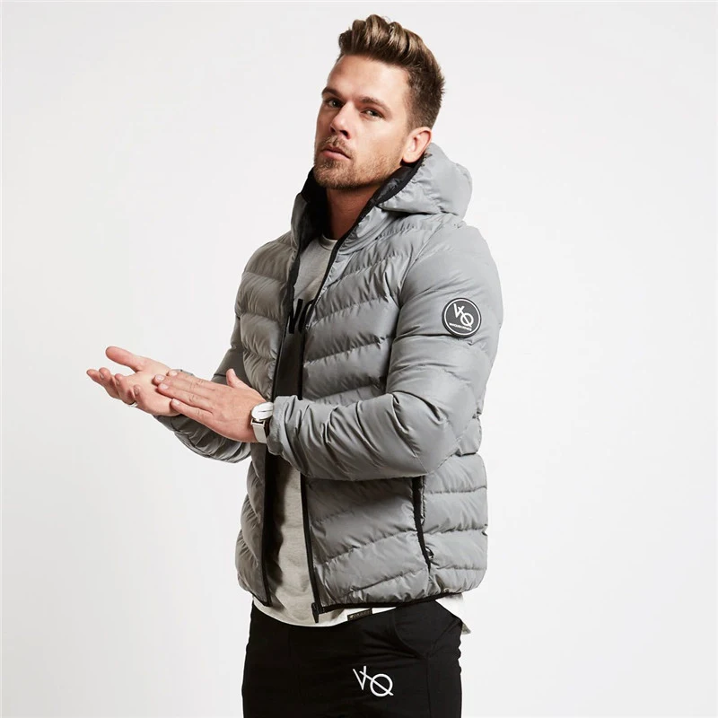 Winter New Warm Cotton Jacket Gym Sports Leisure Hooded Zipper Jacket Men Casual Loose Padded Jacket casual trendy cottonclothes