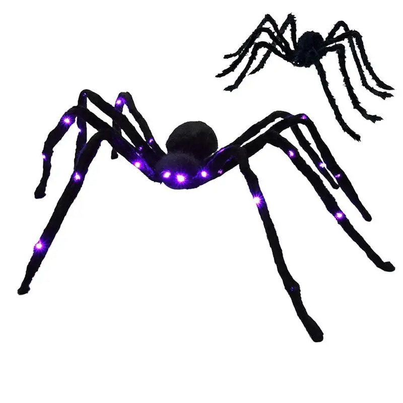 

Украшение на Хэллоуин Паук, страшный светящийся паук, строительный реквизит для дома, бара, дома с привидениями, праздничный декор, страшный реквизит, хитрый игрушечный реквизит