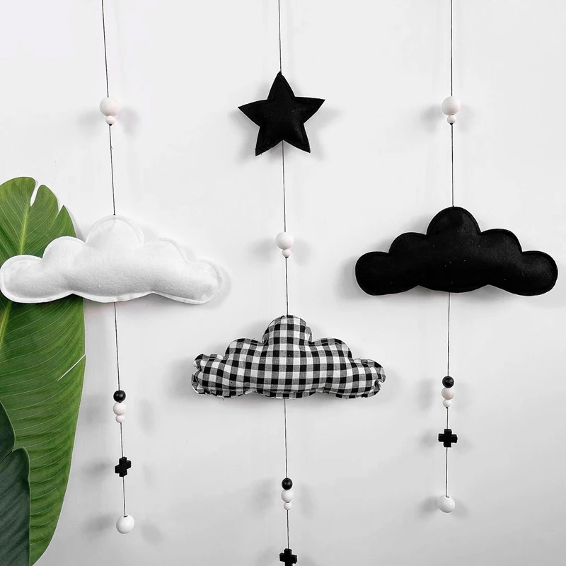 INS фетровый настенный орнамент в форме облаков украшение для детской спальни