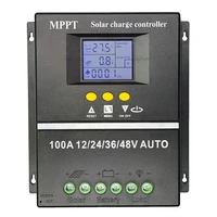 mppt 100a80a60a solar charge controller 12v24v 36v 48v auto controller solar pv battery charger tool with lcd display dual usb