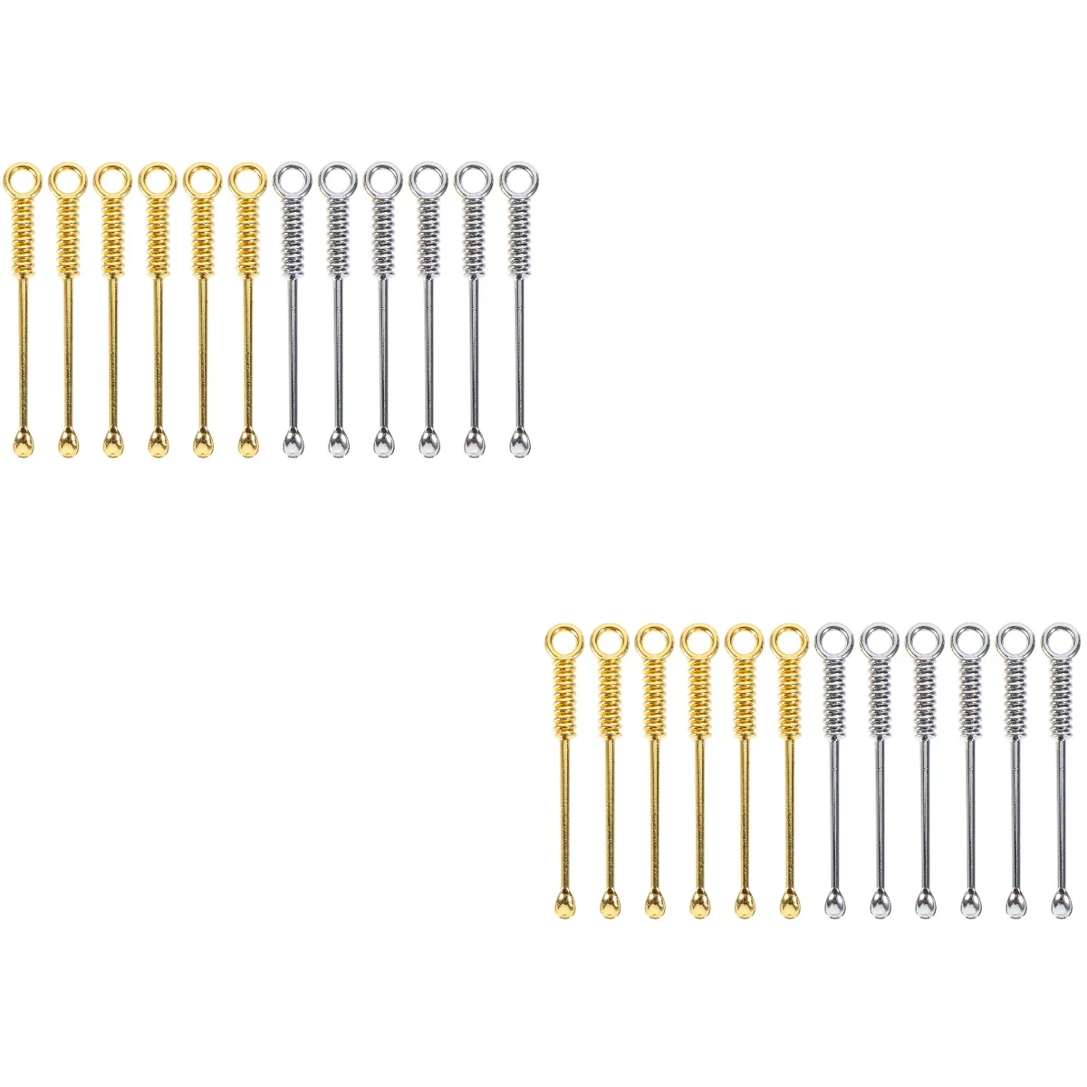 

24 Pcs Tiny Scoop for Cosmetics Measuring Spoon Set Gold Pendant with Scoops Spoon Sampling Spoon Spoon Charm Pendant