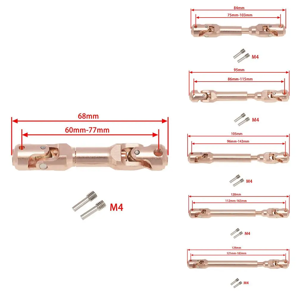 

Стальной приводной вал радиоуправляемого автомобиля, совместимый с 1/10 Rc Car Crawler TRX4 Axial SCX10 90046 AXI03007 Redcat Gen8, запасные части