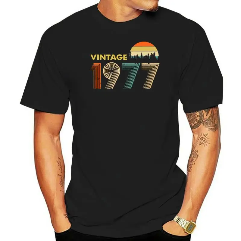 

Vintage 1977 Men T Shirt Black Cotton S 6Xl 015287