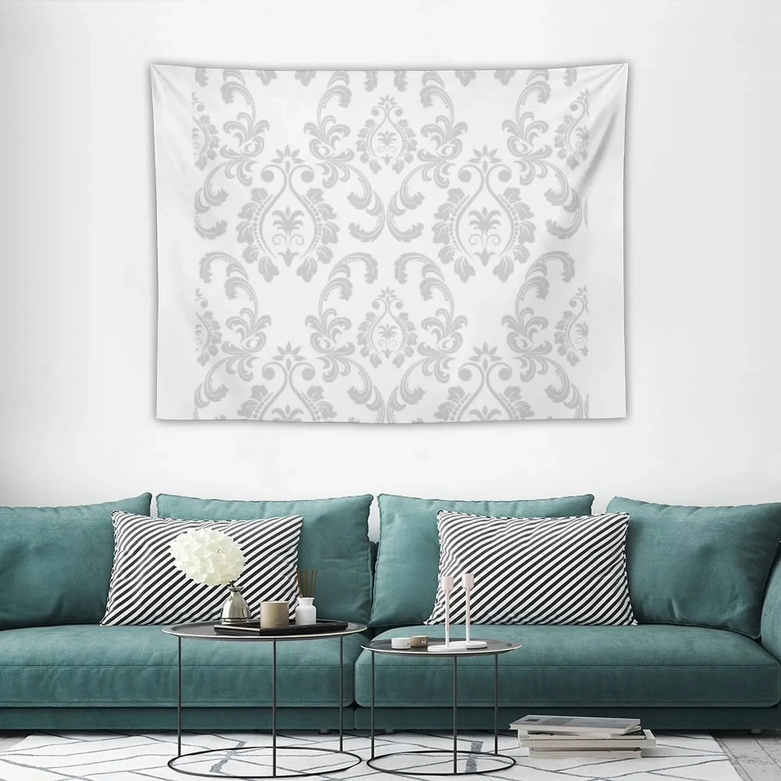 Векторный дамасский цветочный бесшовный узор. Гобелен для спальни организация и