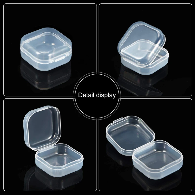 10/20Pcs Set Jewelry Storage Small Box Multi-function Sundries Storage Transparent Ins Ring Hairpin Hair Rope Necklace Bracelet