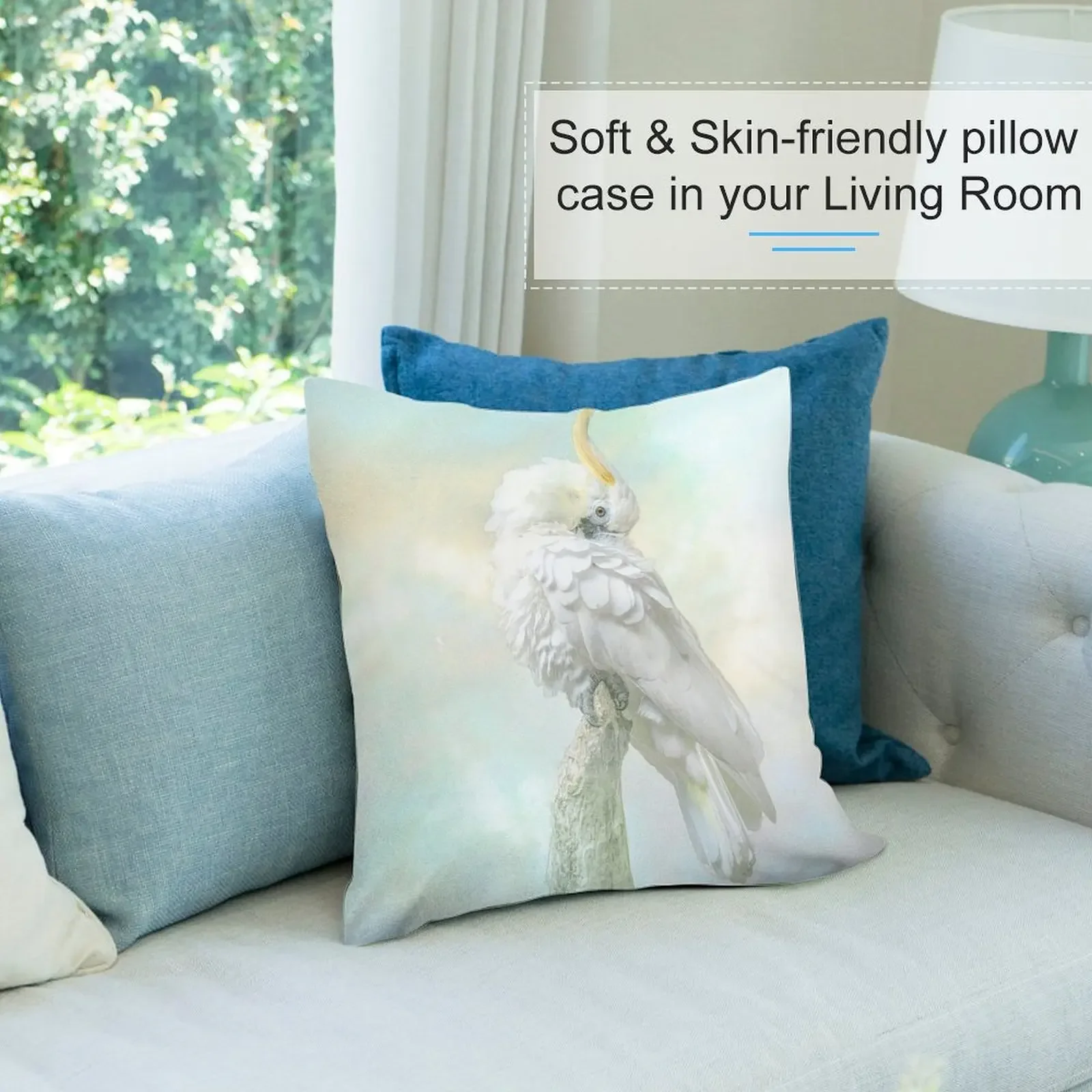 Декоративная подушка-какакато с сером подушка на заказ декоративные подушки для