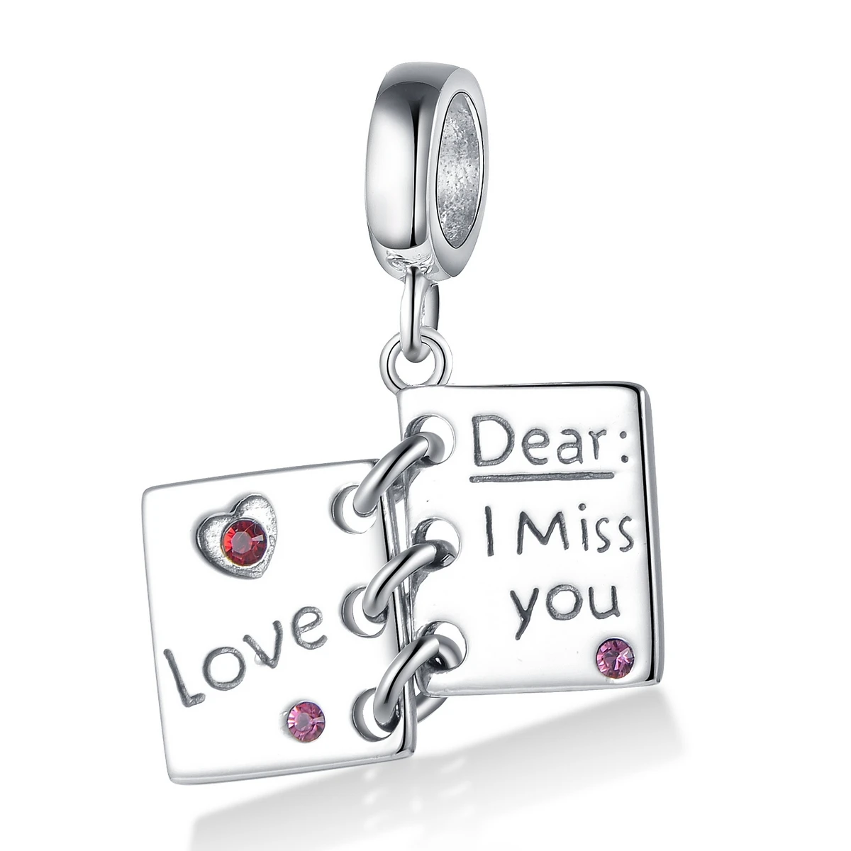 

Love Note Pendant Charm for Silver Original Charms Bracelet Opened Book Sterling Silver 925 Fashion DIY Jewelry