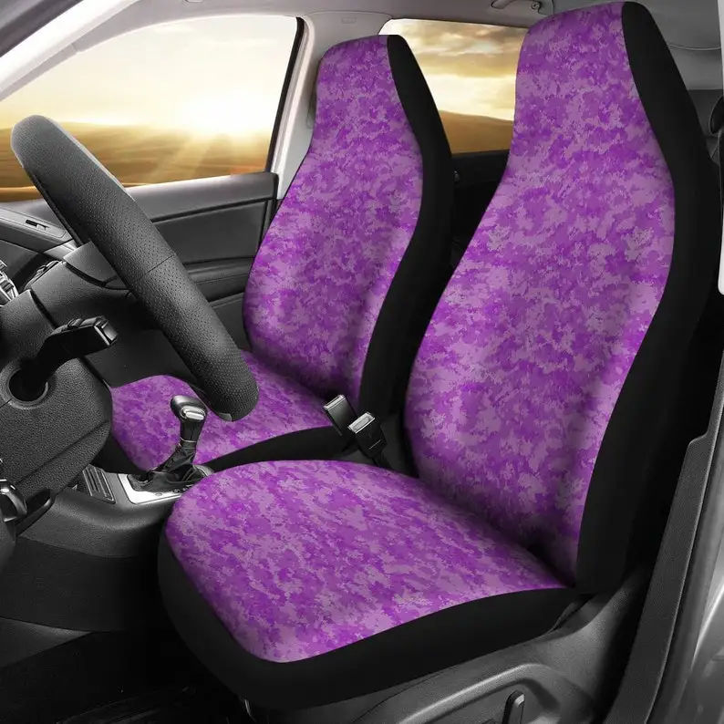 

Purple Digital Camouflage Car Seat Covers Pair, 2 Front Car Seat Covers, Seat Cover for Car, Car Seat Protector, Car Accessory