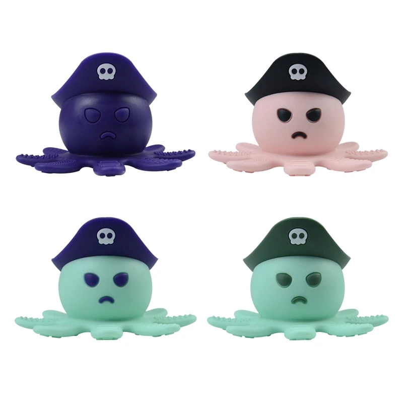 

Captain Octopus Molar Supplies Chew Toys Silicone Baby Teether Toy Teething Relieve Stress High-Quality Material Made QX2D
