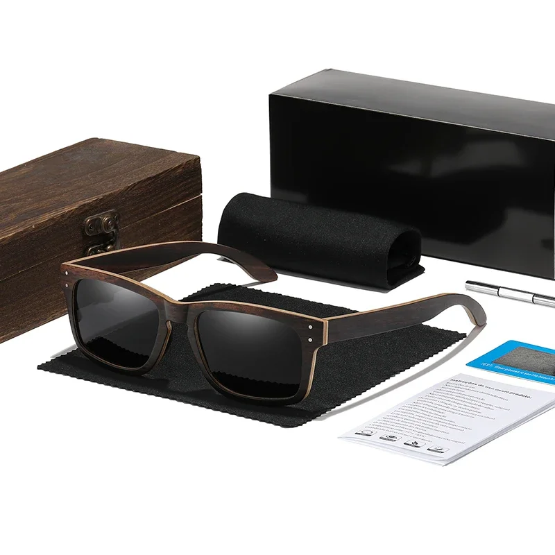 Деревянные солнцезащитные очки ручной работы LDMZYJ для больших лиц дорожные