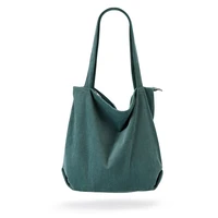 women shoulder bags 2022 corduroy tote bags girl shopper bags fashion casual solid color large capacity vintage simple handbags