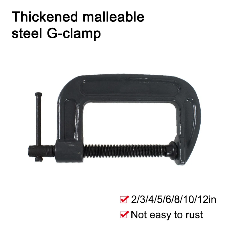 

2 шт. сверхмощный G-образный зажим 1-12 дюймов зажим чугунные металлические G-зажимы для деревообработки инструменты для фиксации досок