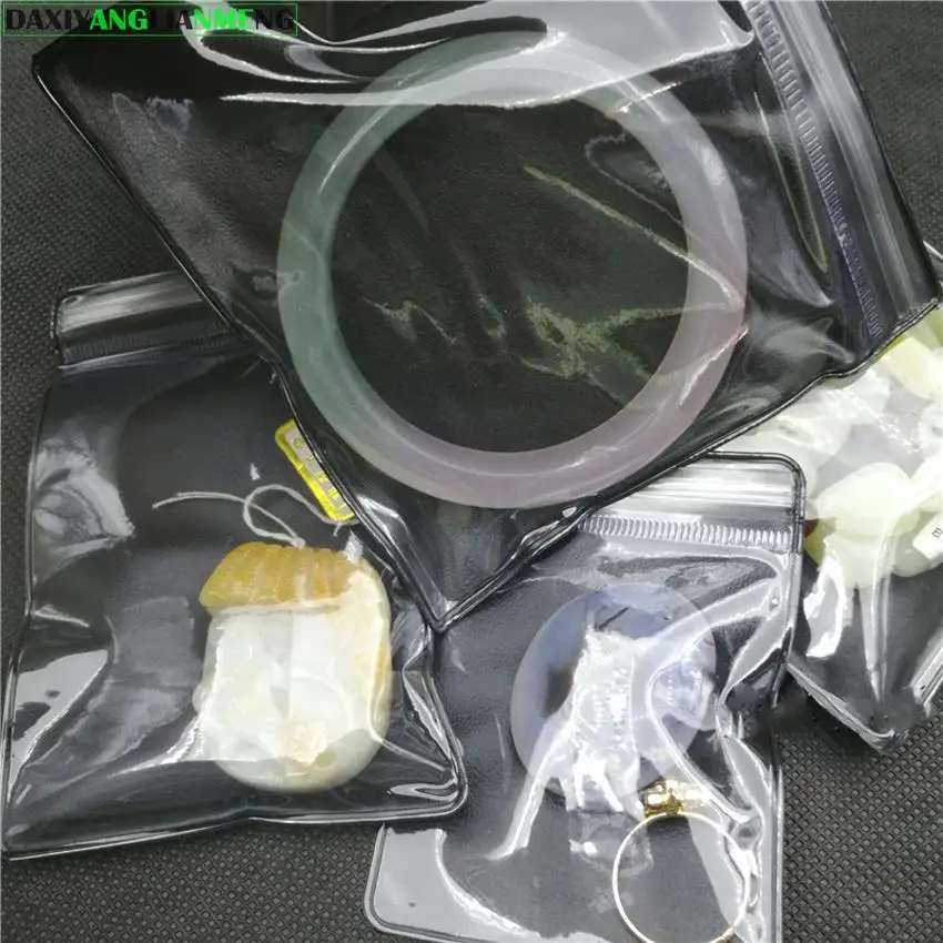 100pcs 4 размера прозрачный/половина черный цвет 450 микрон PU с пластиковыми