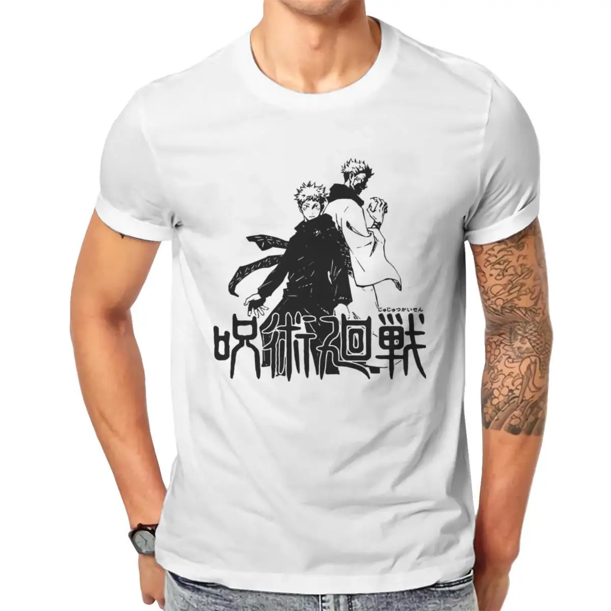 

Wholesale JUJUTSU KAISEN Japan Anime Handsome 2021 Yuji Itadori Streetwear Tops Summer homme Tees 124635