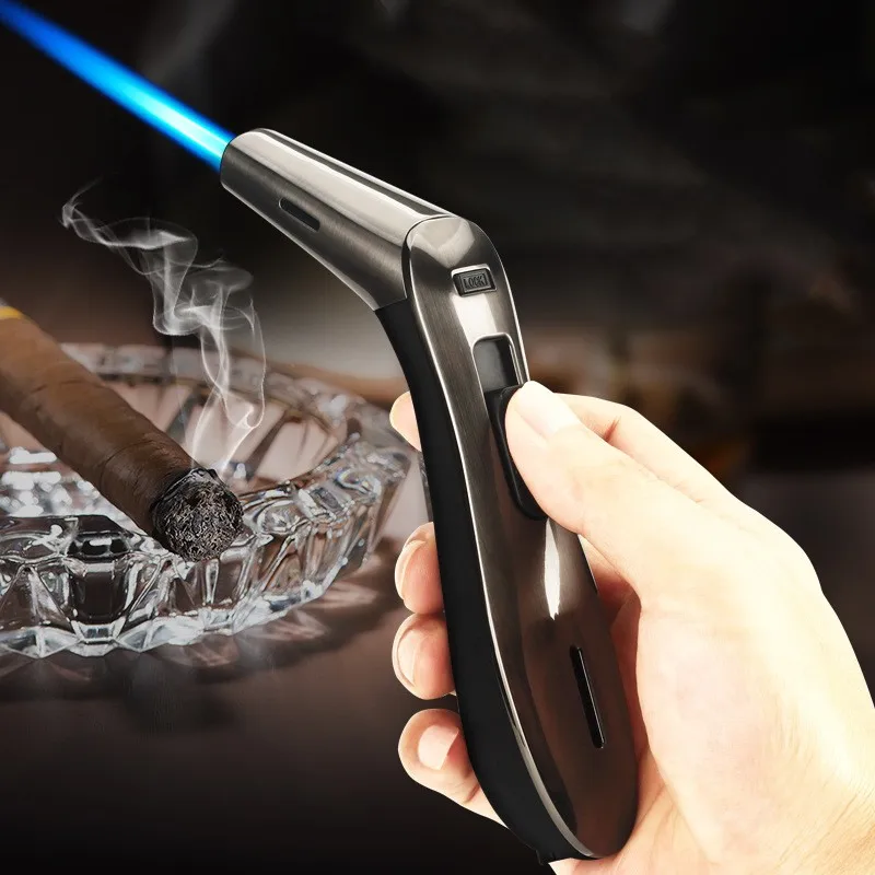 

High Temperature Windproof 360° Direct Charge Turbo Torch Butane Gas Lighter Visible Gas Window Flame Adjustment Creative Gifts