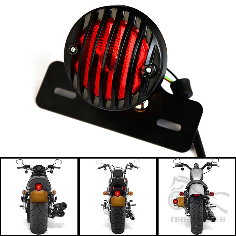 

Задний тормозной Стоп-сигнал для мотоцикла, лампа для Bobber Chopper Street Glide Softail scooter Road King Sportster 883