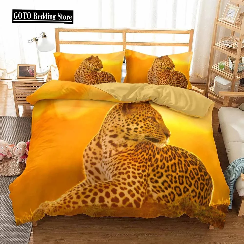 3d Tiger Bedding Set King Queen Winter Duvet Cover Sets Kids twin Full Bedroom Home Textile Housse De Couette