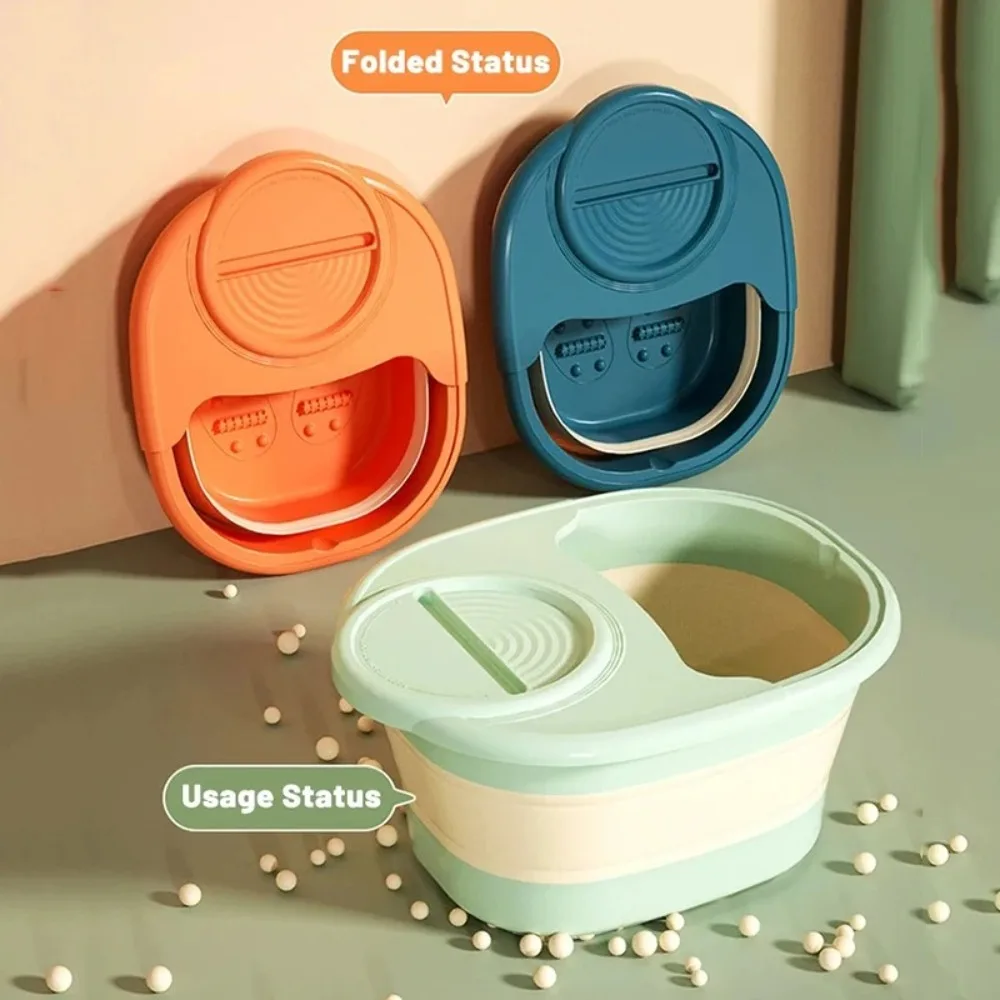 Складная домашняя ванна для ног ванночка портативная педикюра массаж дома