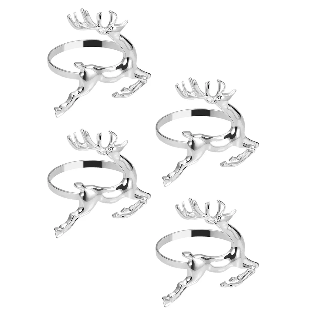 

4Pcs Elegant Napkin Holders Metal Napkin Rings Table Setting Table Decor