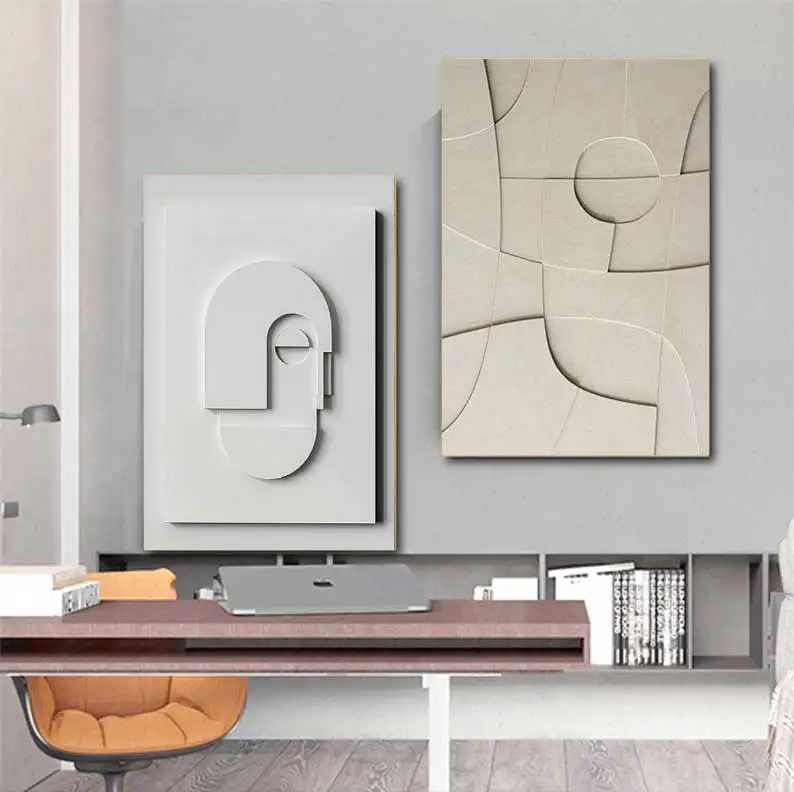 Абстрактная геометрическая картина на холсте 3D эффект набор